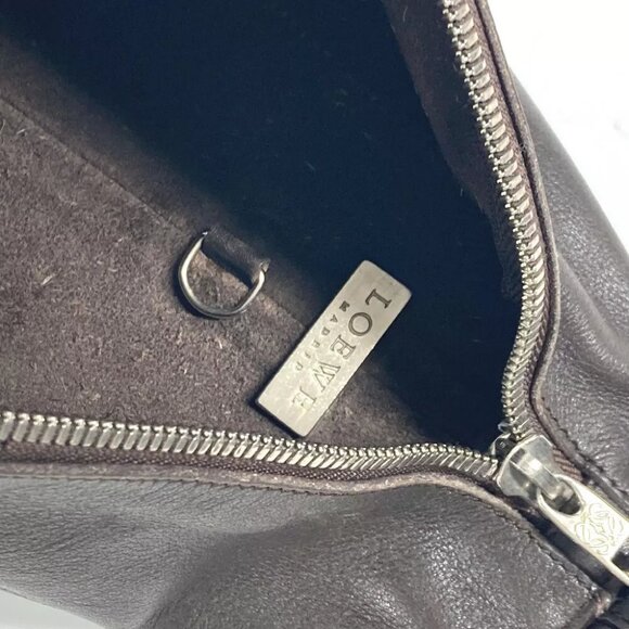 LOEWE Anagram logo Anton Bags Shoulder Bags Backpack Leather Brown main image 7